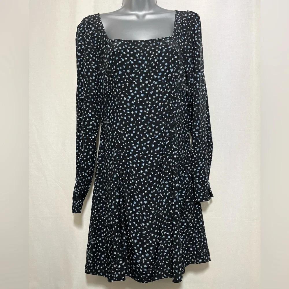 NWT Madewell Seamed Long-Sleeve Mini Dress in Ditsy Floral!!! - Picture 4 of 12